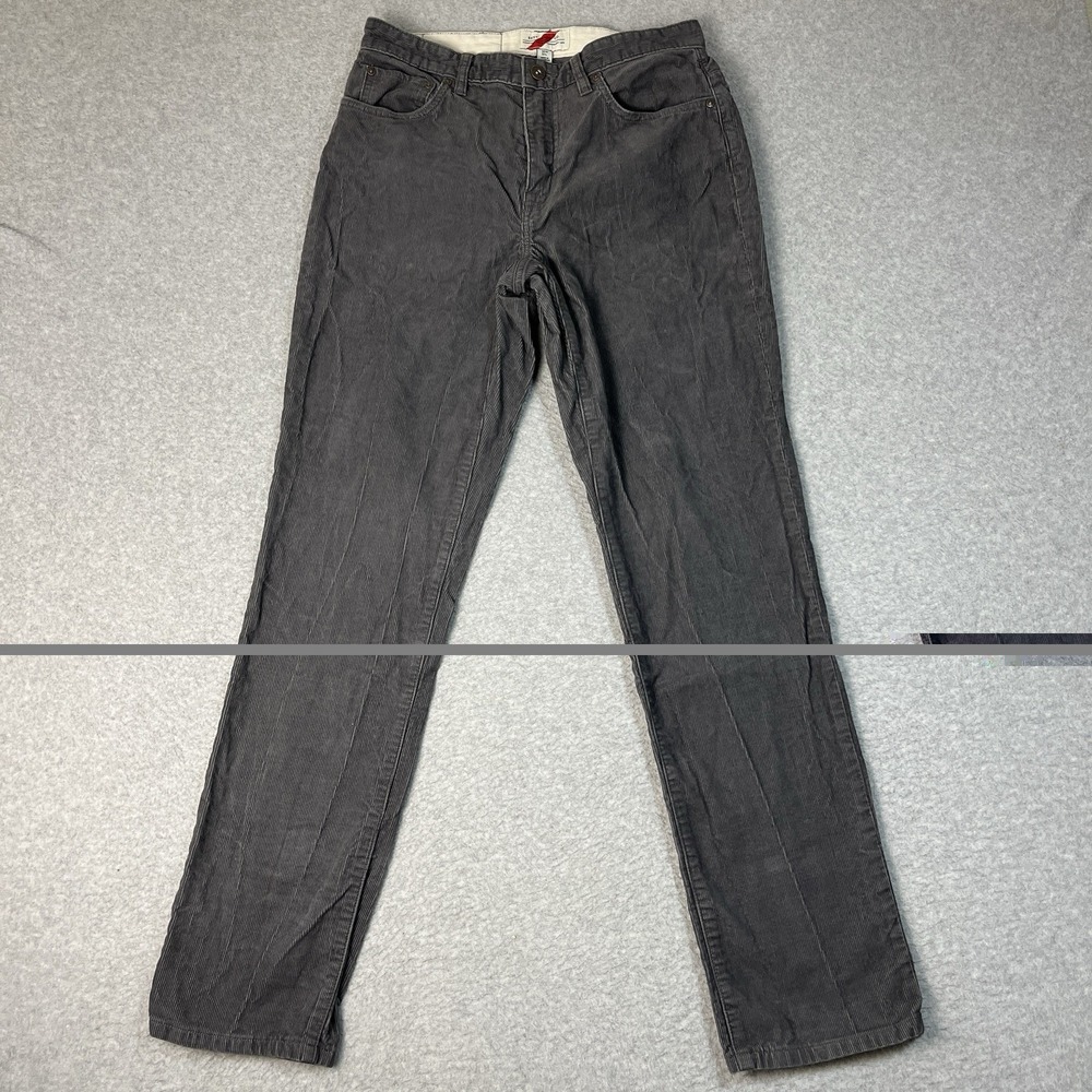 Best Made Co Pants Mens 30x32 Gray Straight Corduroy Chino Cotton Zip Fly